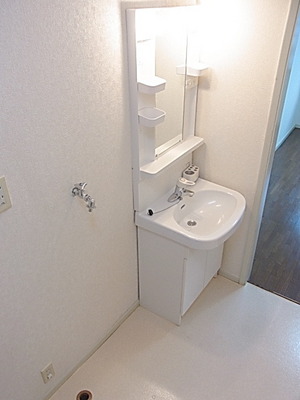 Washroom. Independent wash basin ・ Washing machine in the room