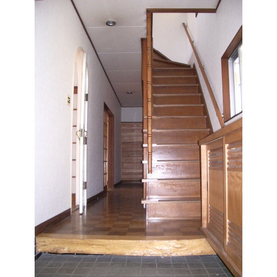 Entrance. It is bright because there is entrance window