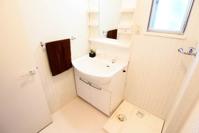 Washroom. Wash basin will not let the big family essential