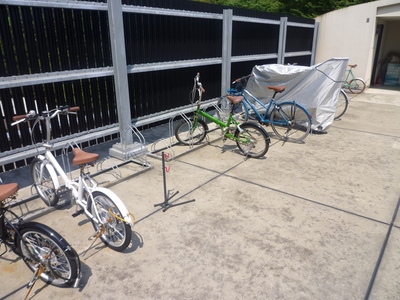 Parking lot. Bicycle-parking space