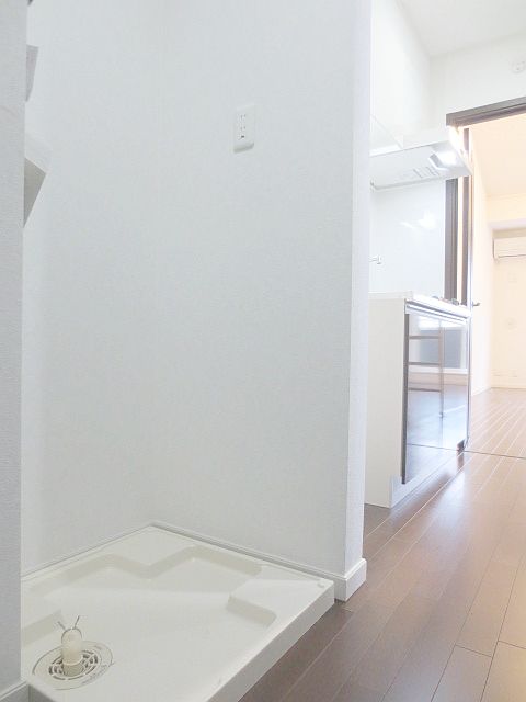 Other room space. Washing machine in the room