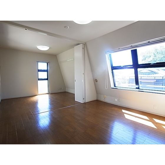 Living and room. Spacious but can also be used as a studio,