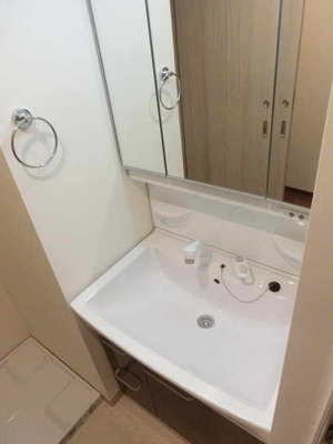 Washroom. Independent wash basin