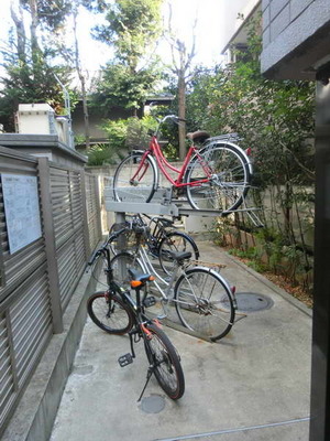 Parking lot. Bicycle-parking space