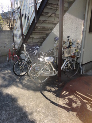 Parking lot. Bicycle-parking space