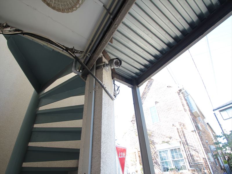 Security. Security camera equipped