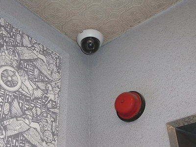 Security. Security camera equipped