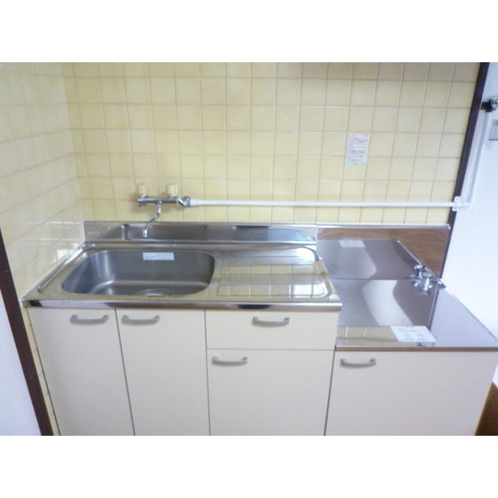 Kitchen. Two-burner gas stove installation Allowed