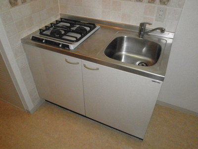 Kitchen. Two-burner system Gasukitchin will spread the width of the cuisine