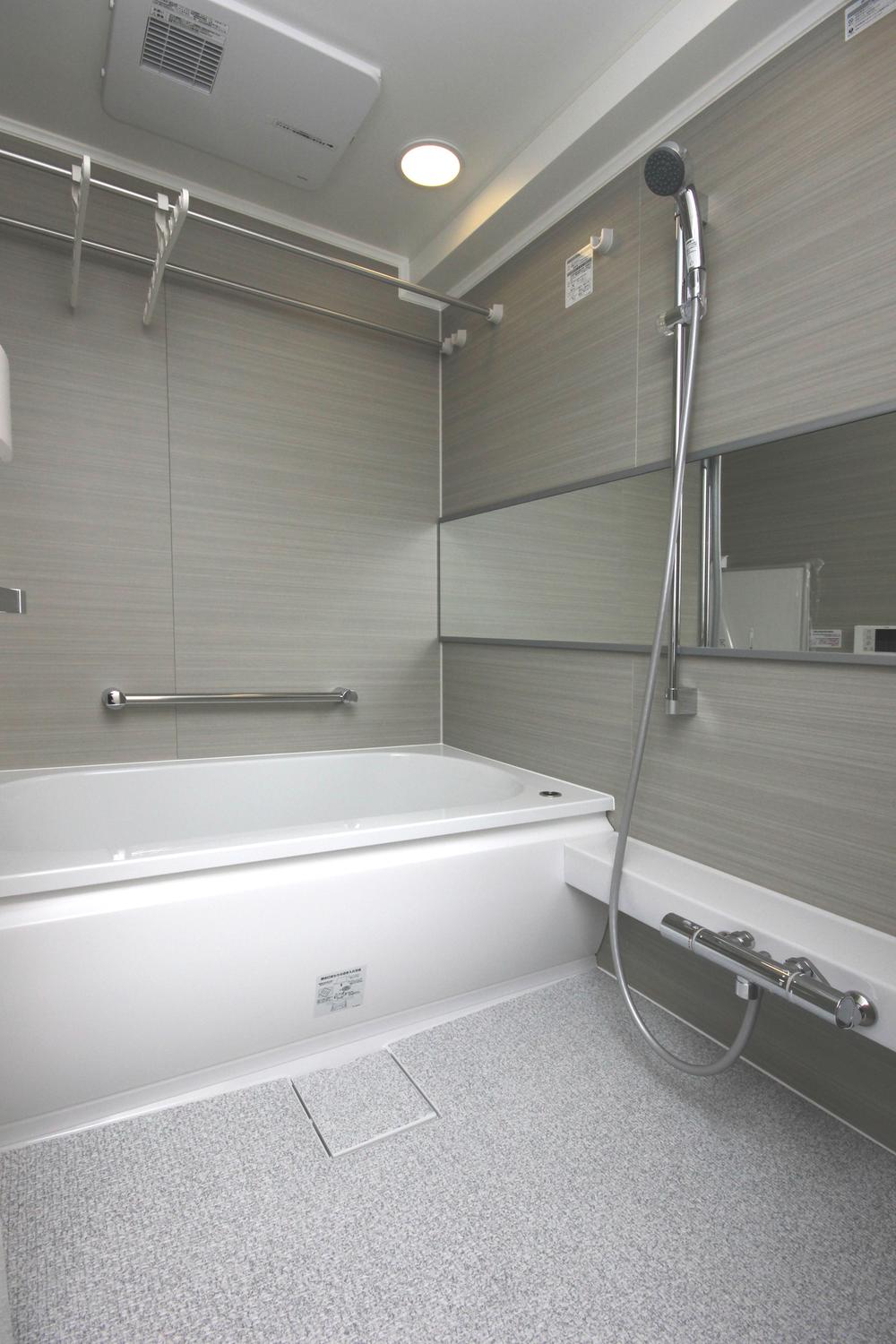 Bathroom. Bathroom is with a convenient ventilation dryer on a rainy day