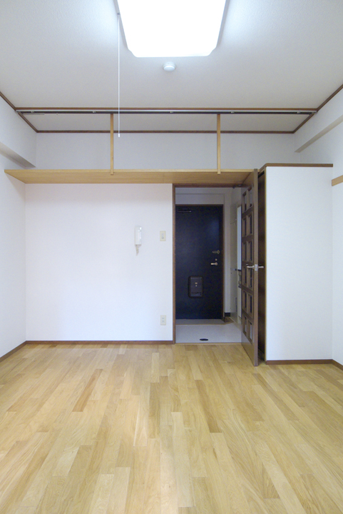 Living and room. Amount of storage rich hanging storage is also have a curtain rail.