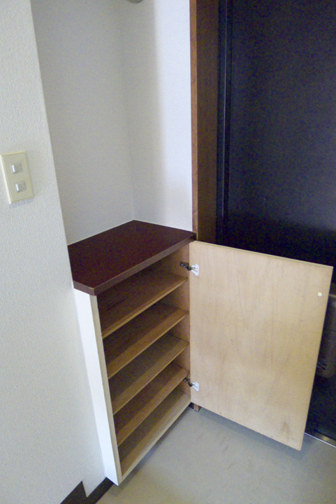 Entrance. Footwear input is with counter.