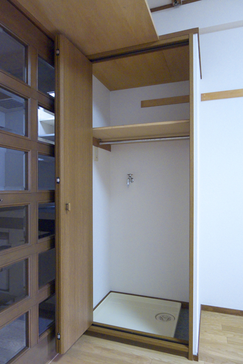 Receipt. Storage door with a washing machine Storage. It will also be the cloak.