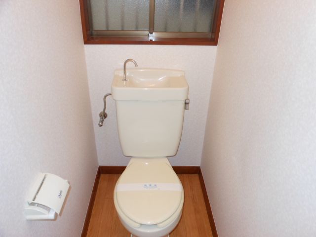 Toilet. Toilet good ventilation with windows