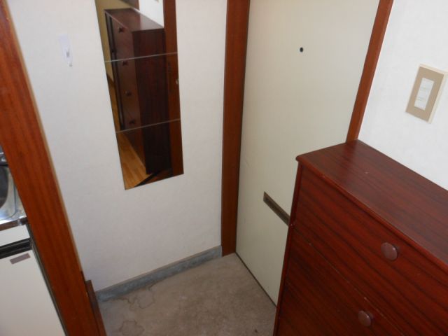 Entrance. Grooming check in the full-length mirror before going out