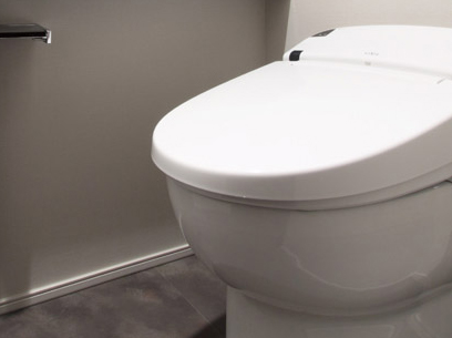 Bathing-wash room.  [Water-saving tankless toilet] Stylish design with no tank. Repel the causative silicic acid of the water stain is a professional guard specification.