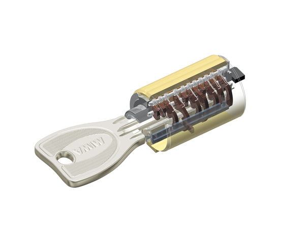 Security.  [Reversible dimple key] Replication is very difficult, Adopt a dimple key with superior crime prevention. Is reversible type that does not matter keyhole orientation. (Conceptual diagram)