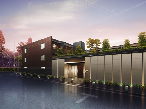 Buildings and facilities. Exterior - Rendering ※ Which was raised to draw based on the drawings of the planning stage, shape ・ In fact a slightly different color, etc.. Also, It may be subject to change due to reasons of construction.