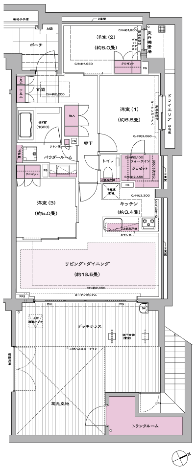 Floor: 3LDK + WIC, the occupied area: 78.03 sq m, Price: 72,900,000 yen, now on sale