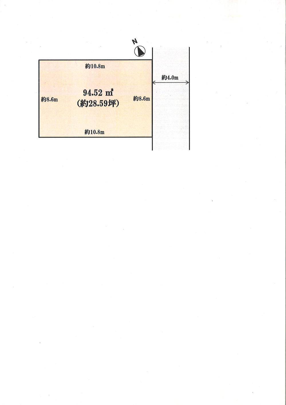 Compartment figure. Land price 43,800,000 yen, Land area 94.52 sq m