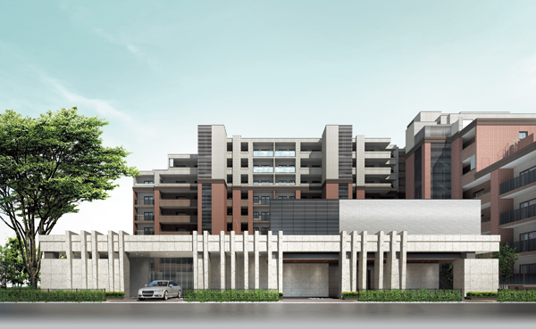 Features of the building.  [Exterior - Rendering] Holding the green, It has been over time beautifully Musashino Nakamachi 2-chome. It inherited the carved history in the land, And the residence to create a new landscape. Wearing an elegant and Fusawashiki green on this earth, Create a mansion full of style of all 129 House.  ※ Rendering CG of the web is one that caused draw the site of the property based on the drawings, In fact a slightly different.