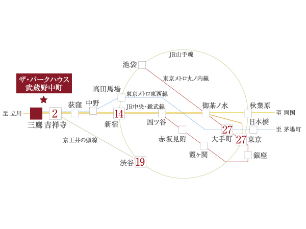  [Traffic guide map] Fraction of the published are those of the time during the day normal, Etc. depends on the time of day when commuting. Also, transfer ・ It does not include waiting time, etc.