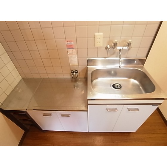 Kitchen. Two-burner gas stove installation Allowed