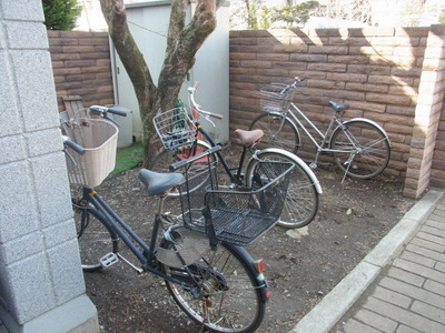 Entrance. Bicycle-parking space