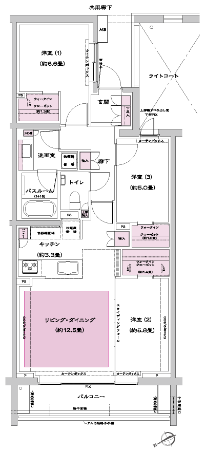 Floor: 3LDK + 3WIC, occupied area: 78.86 sq m, price: 61 million yen, currently on sale