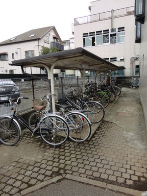 Parking lot. Bicycle-parking space