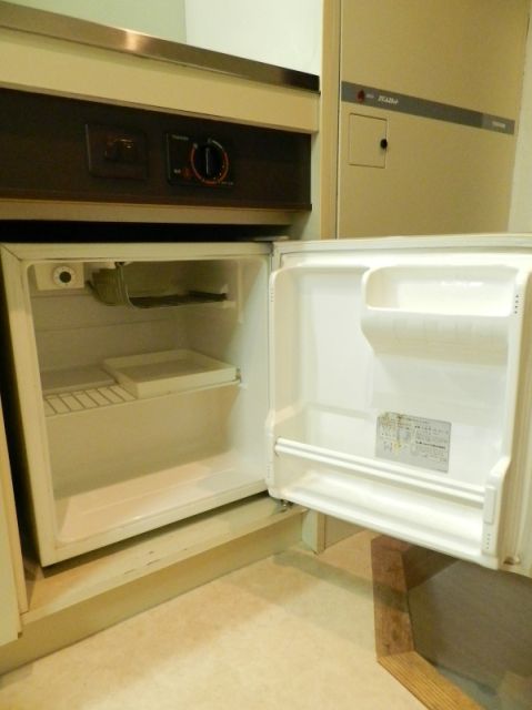 Kitchen. With a mini fridge