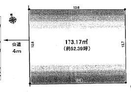 Compartment figure. Land price 99,800,000 yen, Land area 173.17 sq m