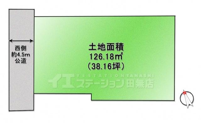 Compartment figure. Land price 74,800,000 yen, 38 square meters facing the land area 126.1 sq m 4.5m public road. It will be built there was a house in lifestyle, such as large 5LDK or two family house.
