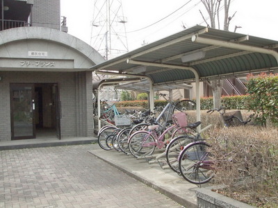 Entrance. Bicycle-parking space
