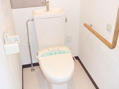 Toilet. Warm toilet equipped