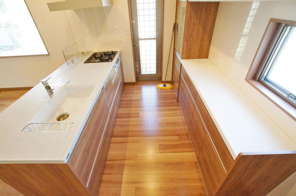 Kitchen. Kitchen there is a back door. 