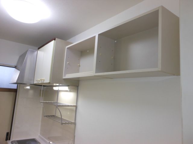 Receipt. Storage shelves of the kitchen top