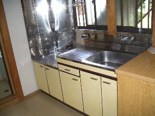 Kitchen. Two-burner gas stove can be installed.
