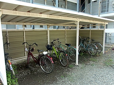 Entrance. Bicycle-parking space
