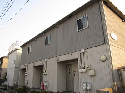 Building appearance. Entrance side appearance