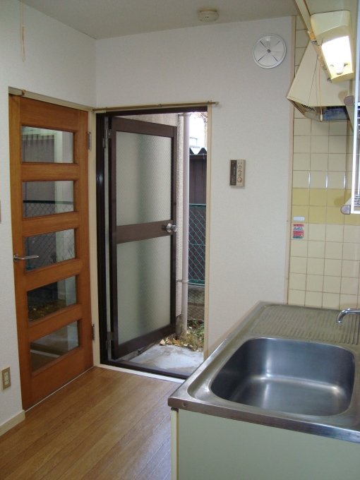 Kitchen. There is also a back door