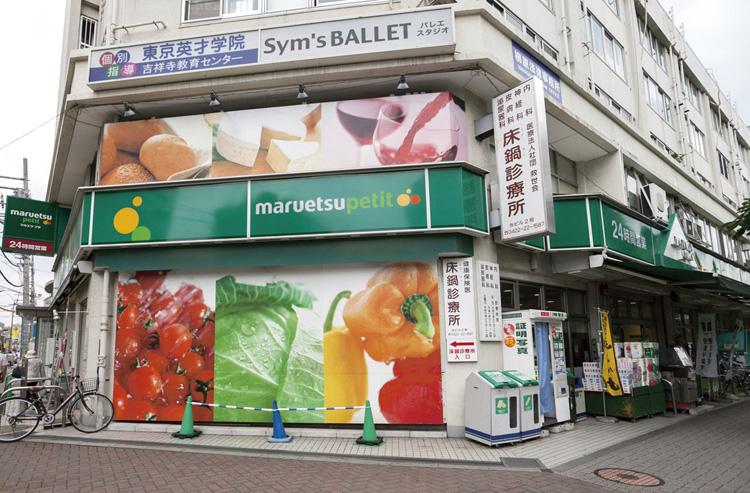 Supermarket. Maruetsu Petit 1125m to Kichijoji