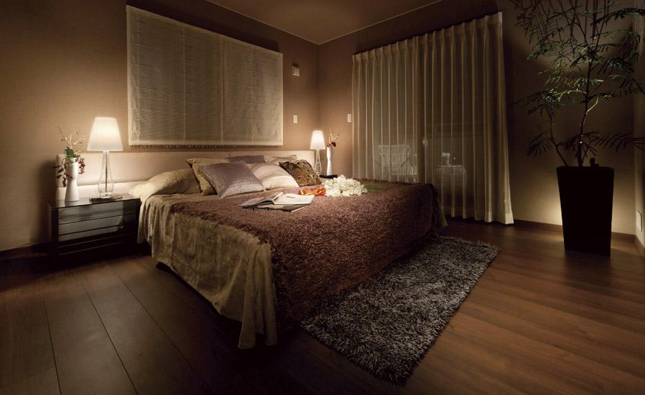 Non-living room. Master bedroom with ensured about 8 tatami mats of wide and spacious. Under ya back storage and walk-in closet in the room, Such as at the top providing the attic storage of about 5.9 tatami, Abundant storage also attractive (1 Building model house)