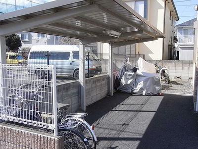 Entrance. Bicycle-parking space