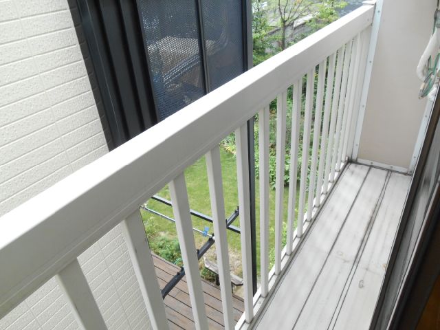 Balcony. It dries also laundry firm!