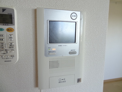 Security. In a TV monitor Hong, Visitor check