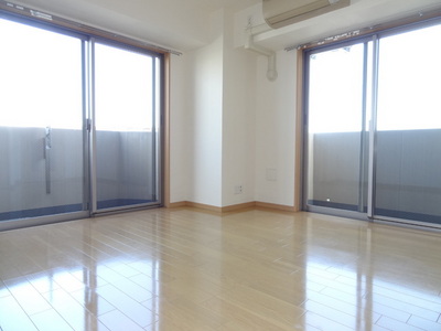 Living and room. east, Large windows on the south side