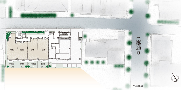 Features of the building.  [One from the tree-lined streets secluded quiet place] Away from the downtown hustle and bustle, Private mansion to direct the day-to-day comfort. Clear some sophisticated living space to deepen each time family. It brings out every day of people who live, Decorate the various scenes, It is a mansion full of comfort and relaxed. (Rich conceptual diagram)