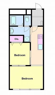Floor plan. 2K, Price 17.8 million yen, Occupied area 35.15 sq m