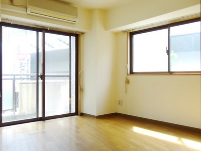 Living and room. Corner room two-sided lighting